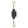 Hubbardton Forge Coastal Black Clear Glass (Zm) Centre Outdoor Sconce