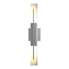 Hubbardton Forge Coastal Burnished Steel Clear Glass (Zm) Centre Outdoor Sconce