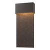 Hubbardton Forge Coastal Oil Rubbed Bronze Coastal Oil Rubbed Bronze Stratum Large Dark Sky Friendly Led Outdoor Sconce