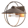 Hubbardton Forge Coastal Bronze Clear Glass (Zm) Halo Small Outdoor Sconce