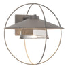 Hubbardton Forge Coastal Burnished Steel Clear Glass (Zm) Halo Large Outdoor Sconce
