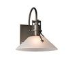 Hubbardton Forge Coastal Dark Smoke Frosted Glass (Fd) Henry Small Glass Shade Outdoor Sconce