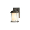 Hubbardton Forge Coastal Dark Smoke Seeded Glass With Opal Diffuser (Zs) Meridian Small Outdoor Sconce