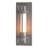 Hubbardton Forge Coastal Burnished Steel Seeded Glass With Opal Diffuser (Zs) Torch Xl Outdoor Sconce