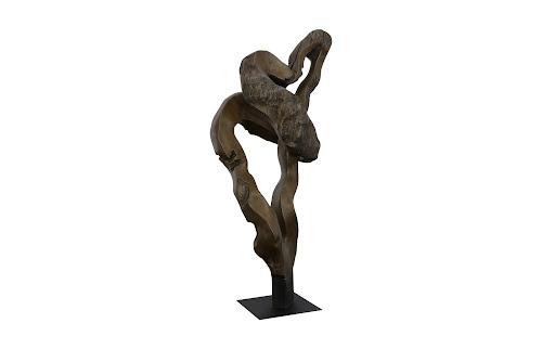 Phillips Cast Teak Root Sculpture Resin Bronze Decor