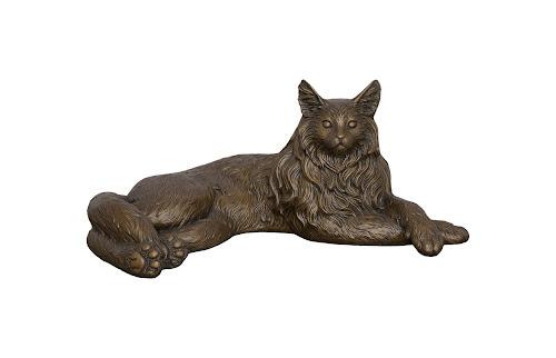 Phillips Cat Sculpture Bronze Decor