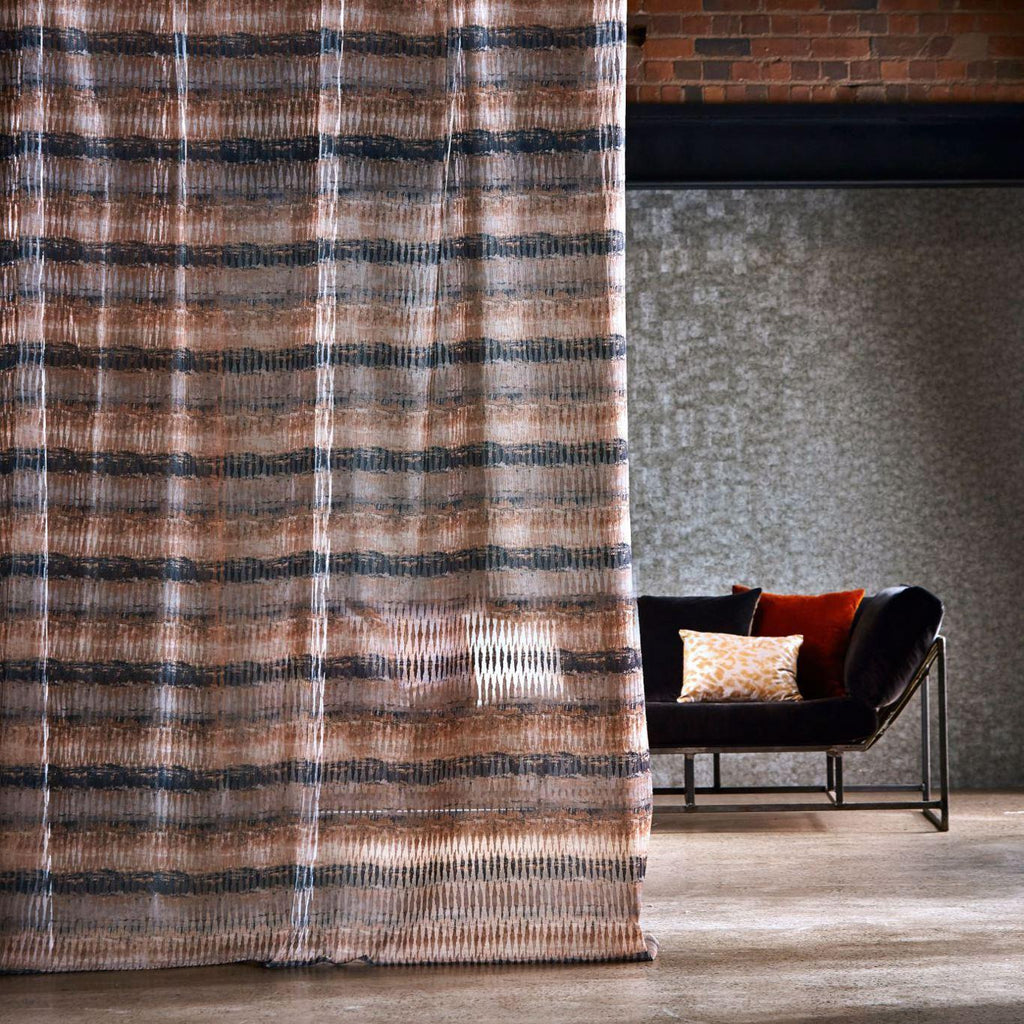 Harlequin Kiyoshi Copper/Charcoal Fabric