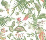 York White Multi Fiji Garden Peel & Stick Multicolor Wallpaper