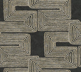 York Black & Gold Zulu Thread Black Wallpaper