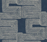 York Midnight & Silver Zulu Thread Blue Wallpaper