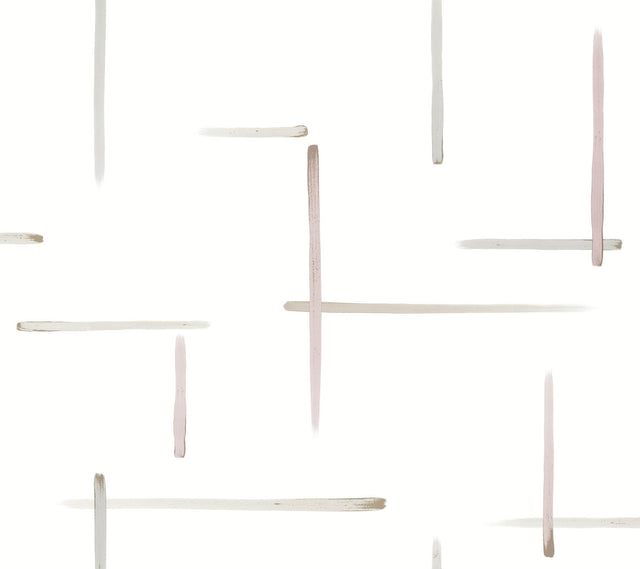 York Orchid & Glint Gilded Sumi-E White Wallpaper