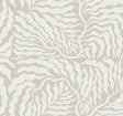 York Taupe & White Fern Fronds Beige Wallpaper