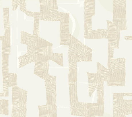 York Caramel & Cream Modern Tribal Brown Wallpaper