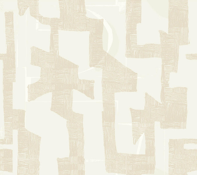 York Caramel & Cream Modern Tribal Brown Wallpaper