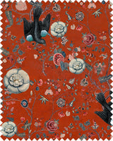 MindTheGap BLACK BIRD Natural linen Fabric