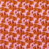 Harlequin Dappled Leaf Amber/Rose Fabric