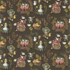Sanderson Alice In Wonderland Chocolate Wallpaper