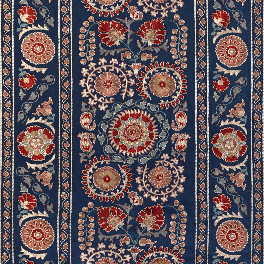 Brunschwig & Fils SAANVI EMB BLUE/RED Fabric