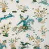 Brunschwig & Fils Nayan Emb Aqua/Leaf Fabric